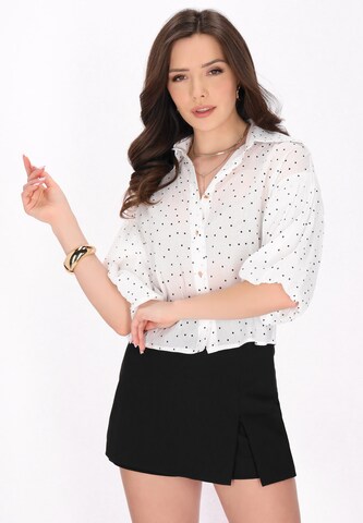 faina - Blusa em branco: frente