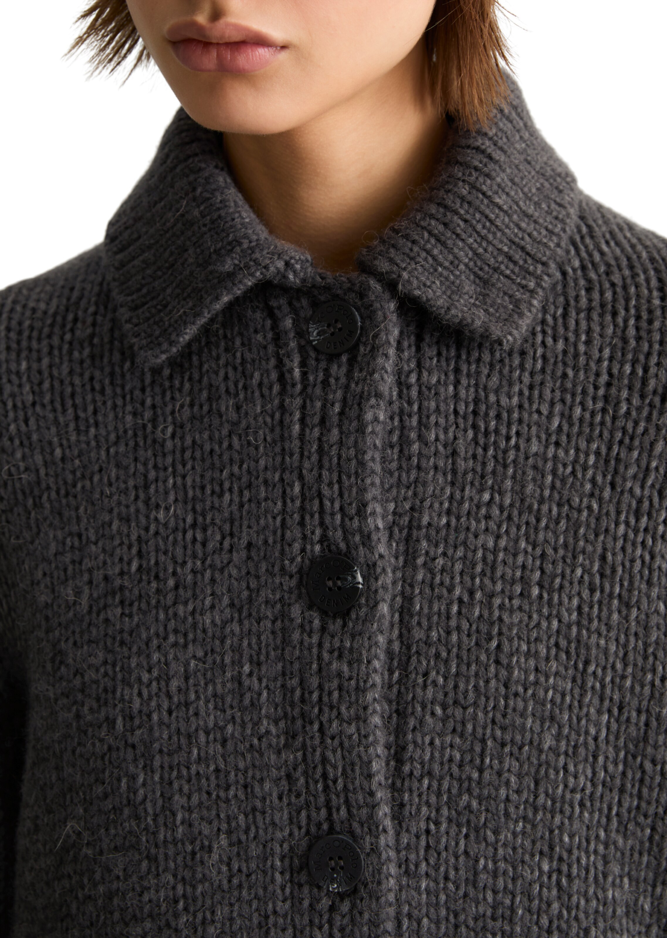 Marc O'Polo DENIM Gebreid vest in Grijs