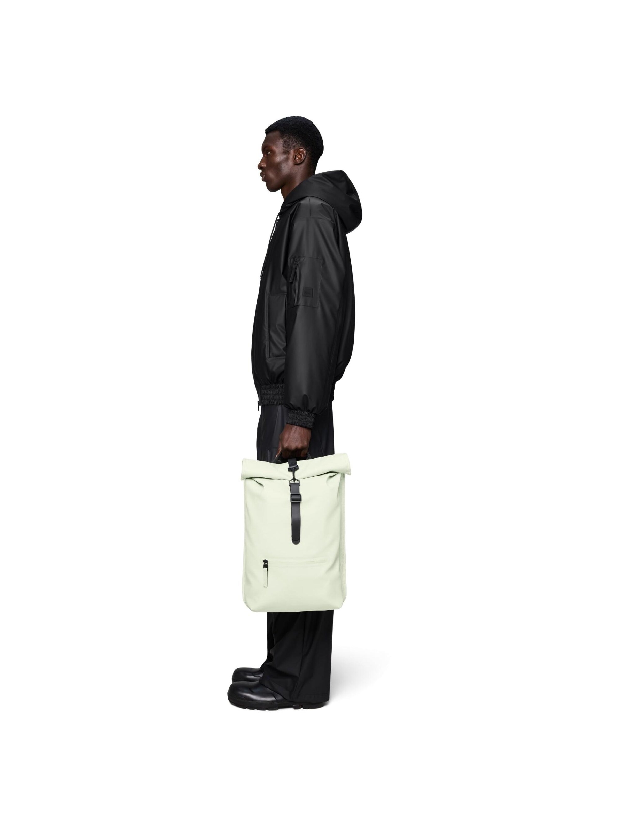 RAINS Backpack 'Rolltop' in Green