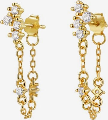 Boucles d'oreilles 'Cluster Blossom' Hey Happiness en or : devant