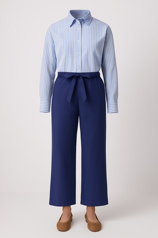 Wide Leg Pantalon Touche Prive en bleu