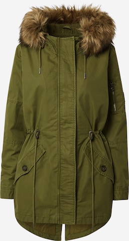 Superdry Winterparka in Groen: voorkant