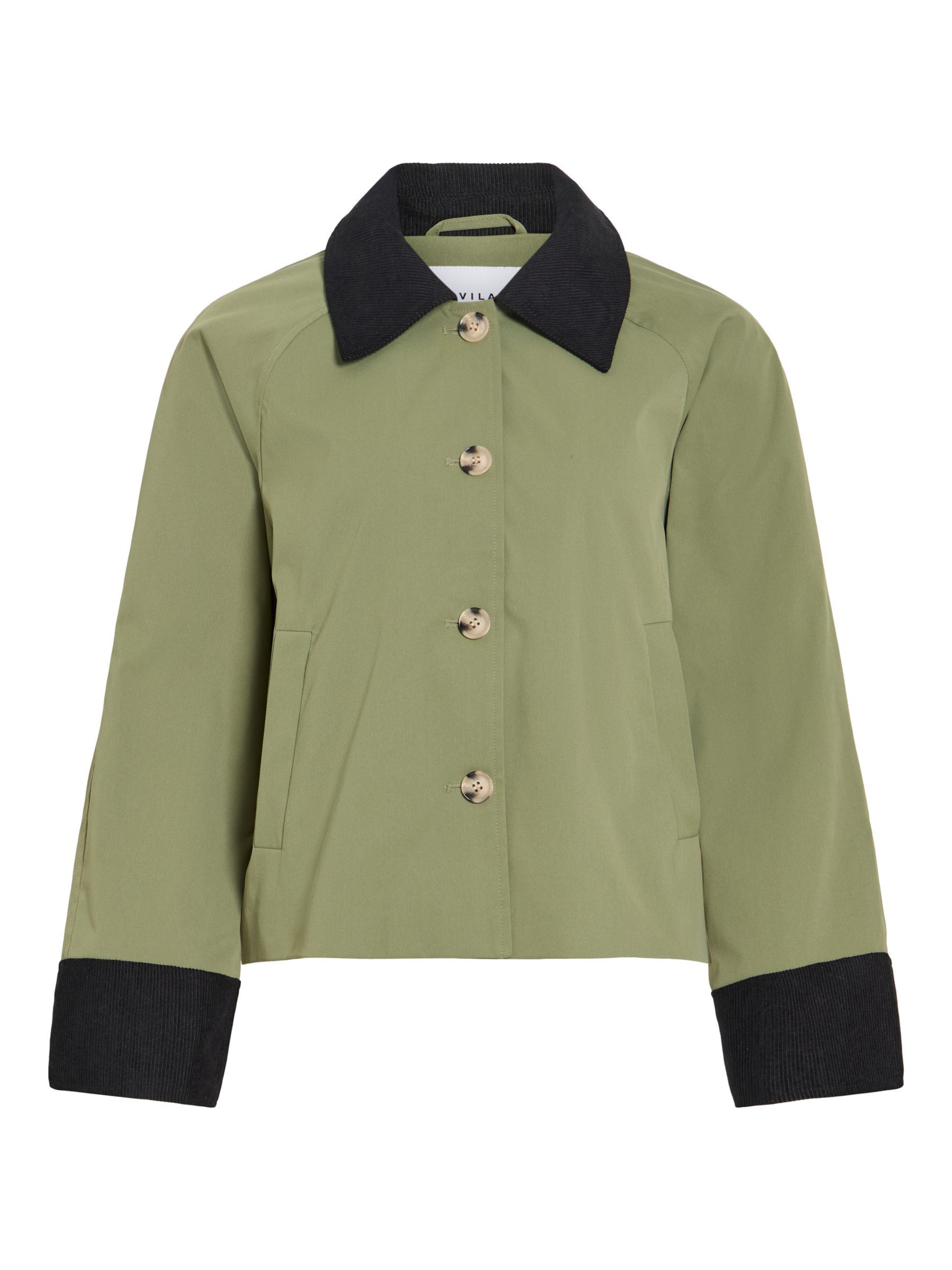 VILA Overgangsjakke 'VIEmelie' i grøn: forside