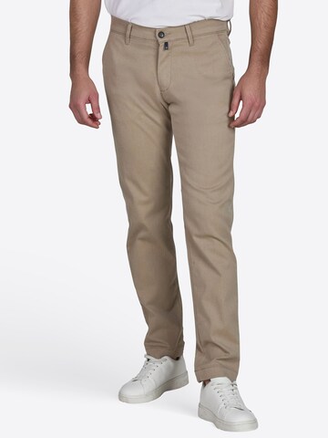 Effilé Pantalon chino 'Calais' PIERRE CARDIN en beige : devant