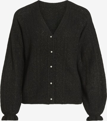 VILA Knit Cardigan in Black: front