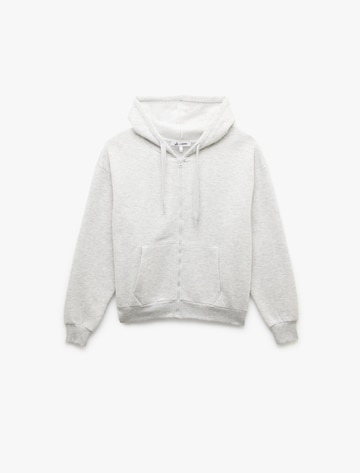 Koton Zip-Up Hoodie in Grey