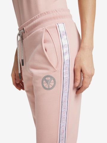 Effilé Pantalon Carlo Colucci en rose