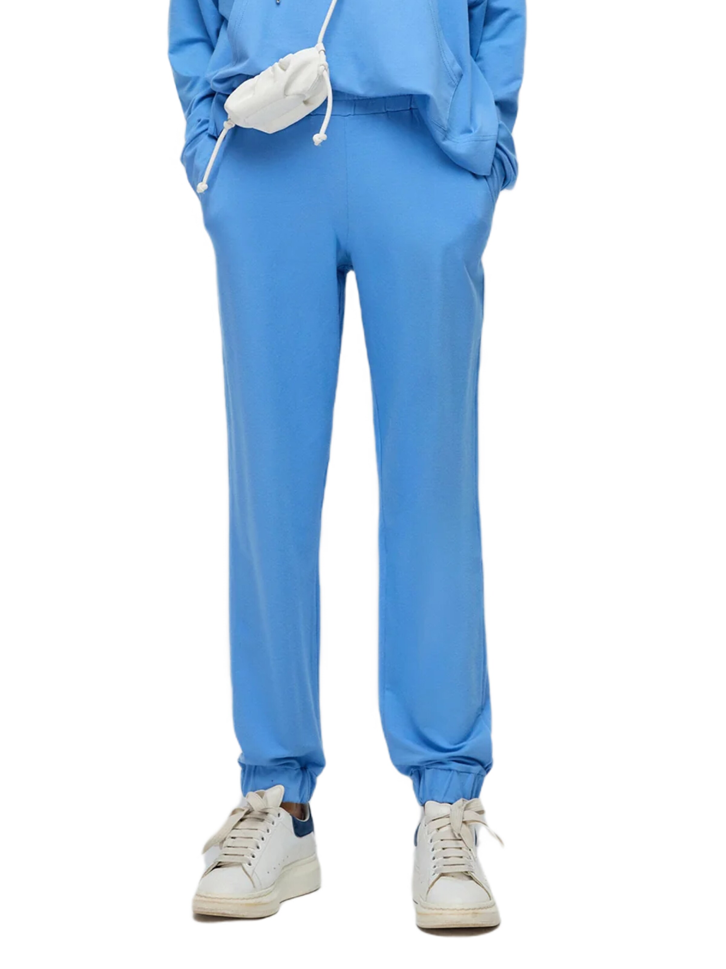 No Matter What Tapered Trousers in Blue: front