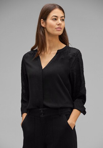 STREET ONE Bluse in Schwarz: Vorderseite