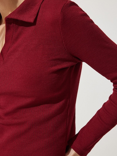 Happiness İstanbul T-shirt en rouge carmin, Vue avec produit