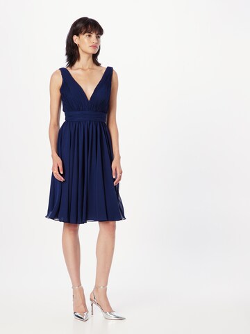 mascara Cocktail Dress in Blue: front