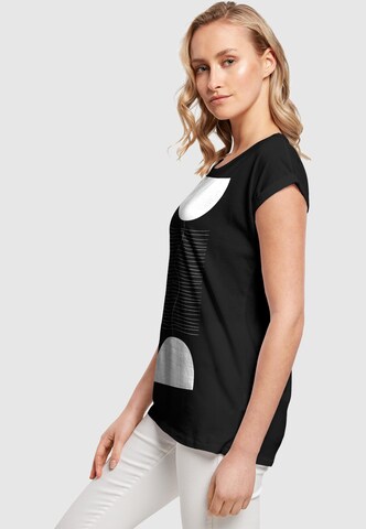 Merchcode T-Shirt 'Abstract Lines' in Schwarz