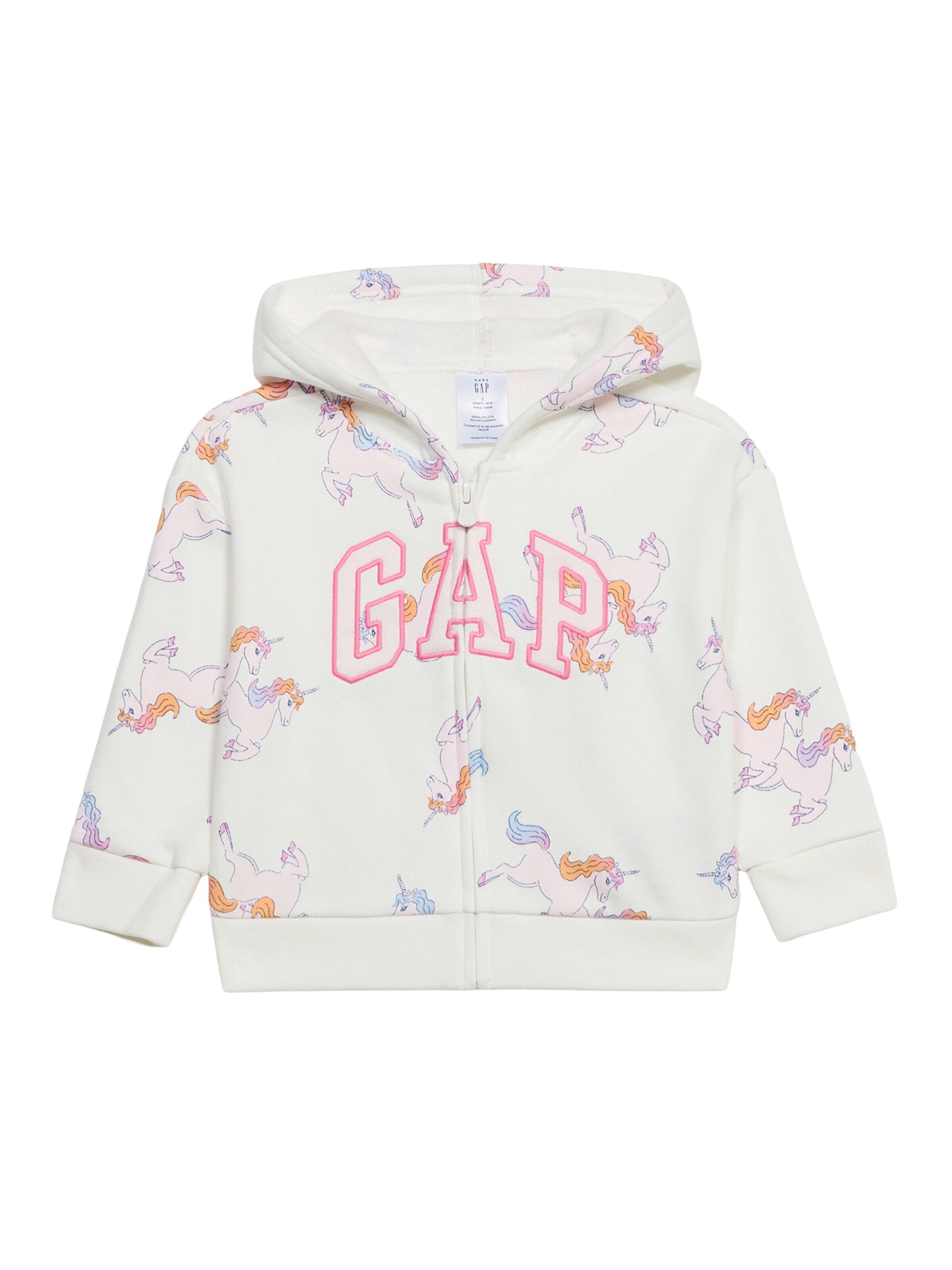 GAP Sweatjacke in Weiß: Vorderseite
