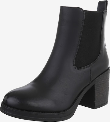 Ital-Design Chelsea Boots in Schwarz: Vorderseite