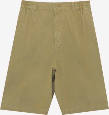 Pull&Bear Regularen Chino hlače | zelena barva: sprednja stran
