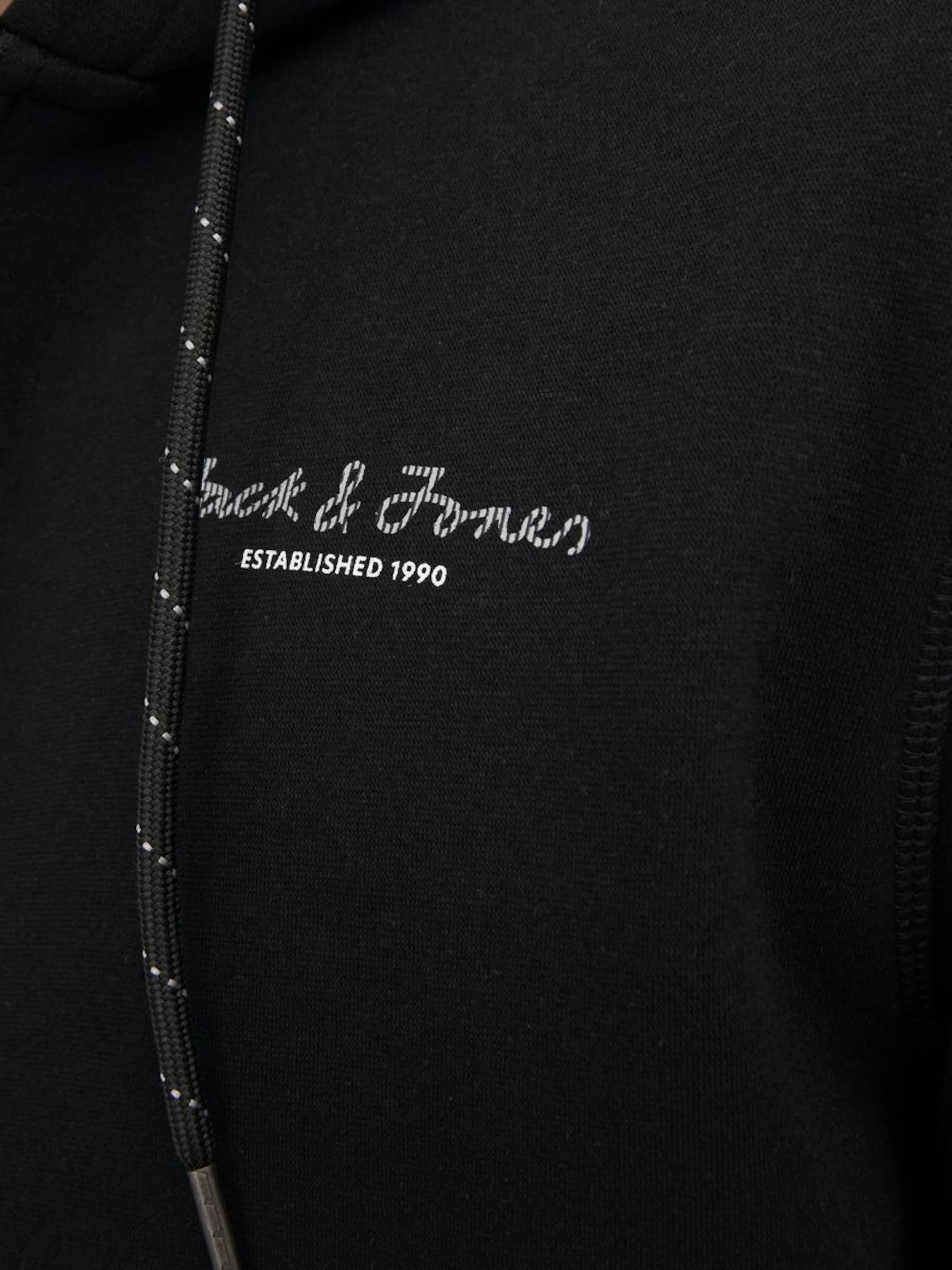 Männer Sweat JACK & JONES Sweatjacke in Schwarz - WU60504 Männer Sweat JACK & JONES Sweatjacke in Schwarz - WU60504