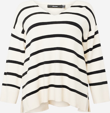 Pull-over 'VMCSaba' Vero Moda Curve en beige : devant