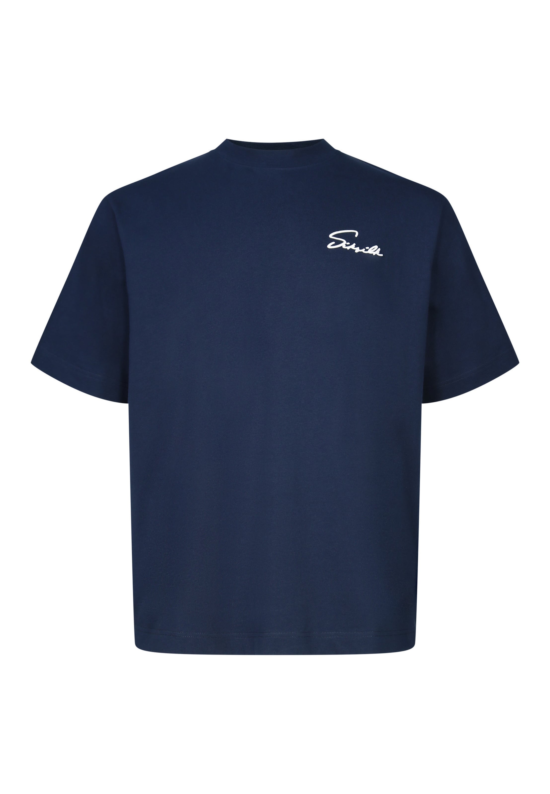 SikSilk - Camiseta 'Script' en azul: frente
