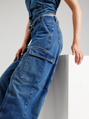 Wide leg Jeans cargo di Twinset in blu