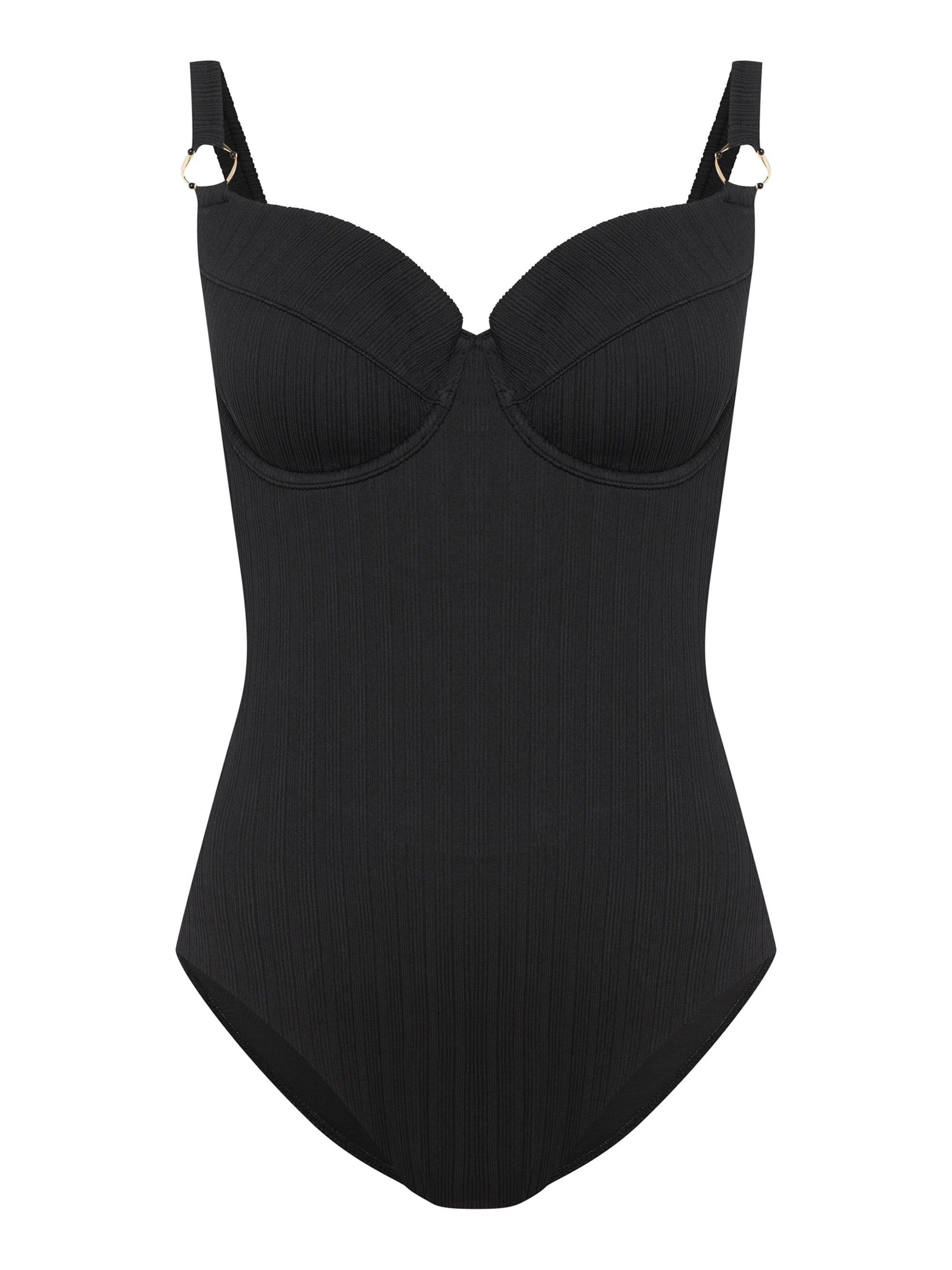 Classico Costume intero 'Badeanzug Pearl, mit Bügel, verstellbare Träger, Shaping, Cut out' di ESOTIQ in nero