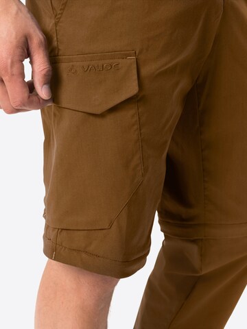 VAUDE Regular Outdoor Pants 'M Neyland ZO P' in Brown