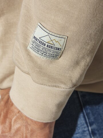 Jan Vanderstorm Sweatshirt 'Oskarvik' in Beige