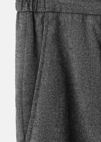 MANGO MAN Regular Pleat-Front Pants 'Piedra' in Grey