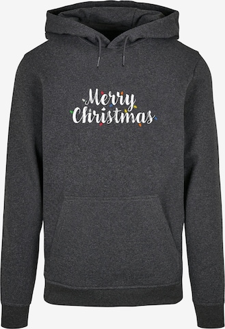 Merchcode Sweatshirt 'Merry Christmas Lights' in Grey: front