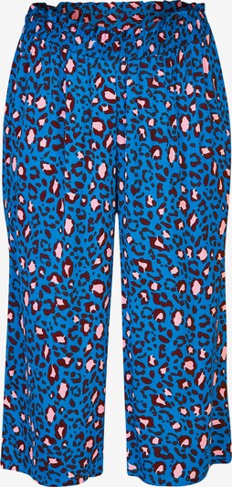 Rock Your Curves by Angelina K. Pantalon en bleu roi / rose / bourgogne, Vue avec produit