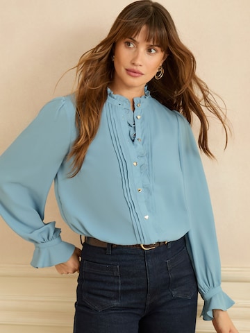 Chemisier love & roses en bleu : devant