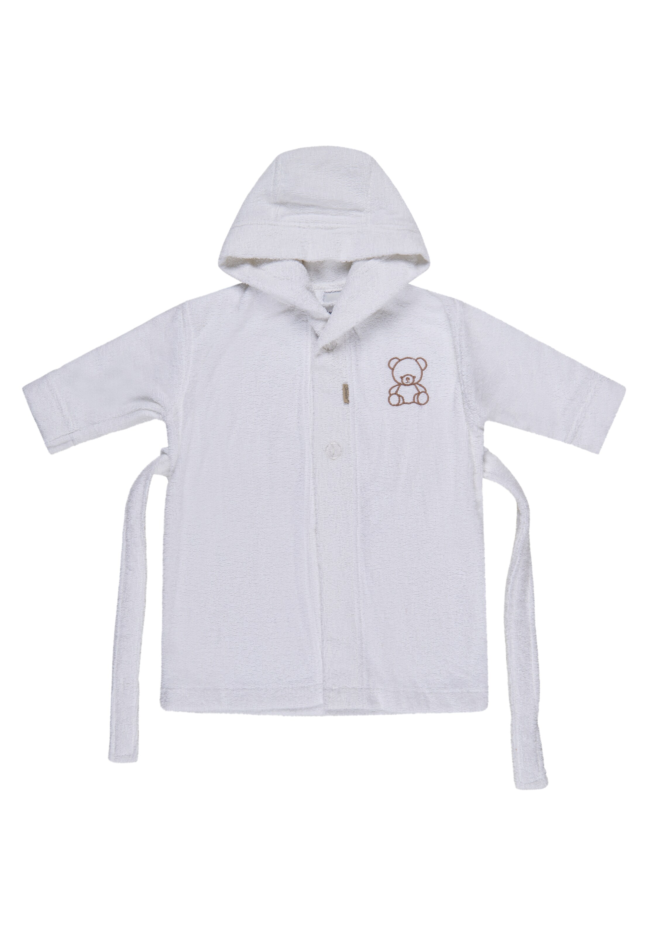 STERNTALER Bathrobe 'BÄR Bo' in White