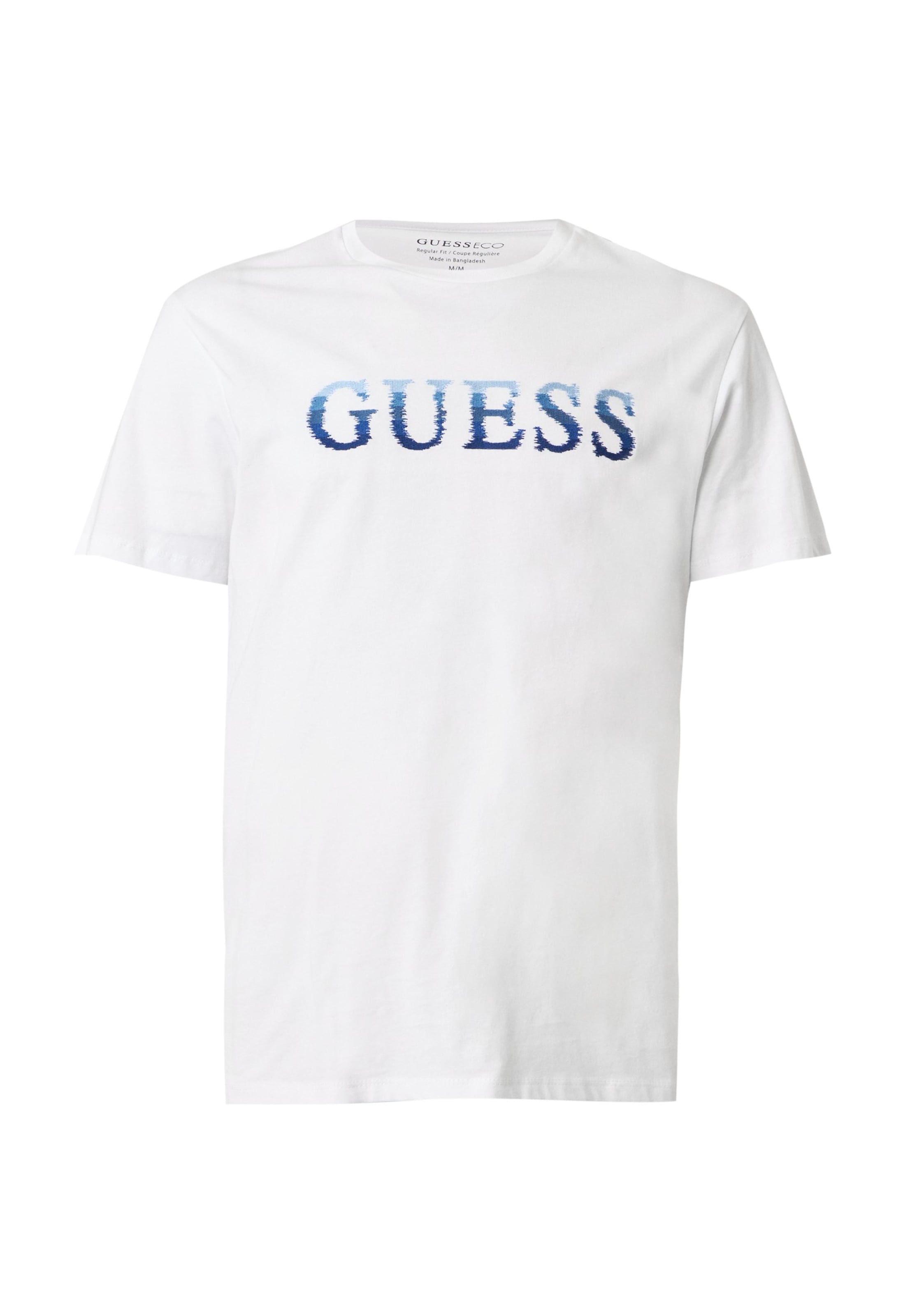 GUESS - Camiseta en blanco: frente