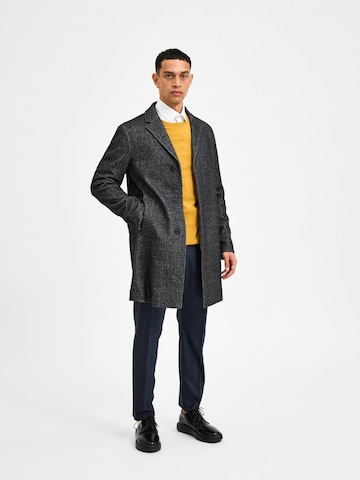 SELECTED HOMME Between-Seasons Coat 'Hagen' in Grey