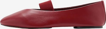 MANGO Ballet Flats with Strap 'Orio' in Red: front