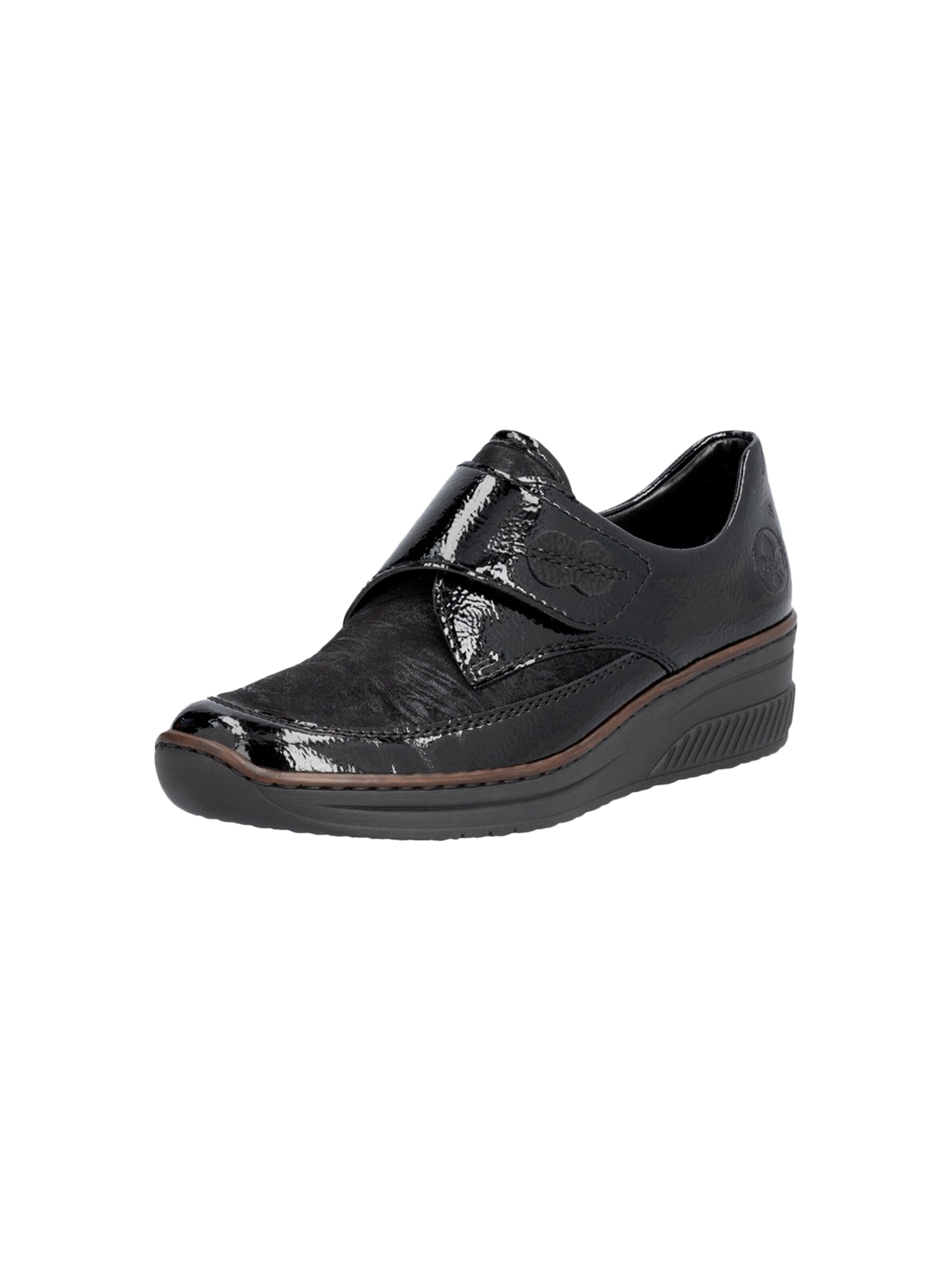 Chaussure de sport à lacets 'Lagro Low-Top-Sneaker aus Leder' Rieker en noir