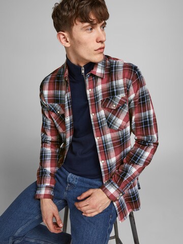 JACK & JONES Regular Fit Hemd in Rot