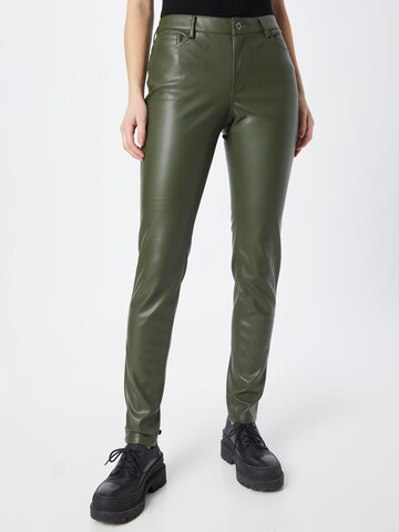 ICHI Slimfit Broek 'COMANO' in Groen: voorkant