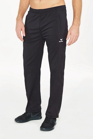 ERIMA Regular Workout Pants in Black: front