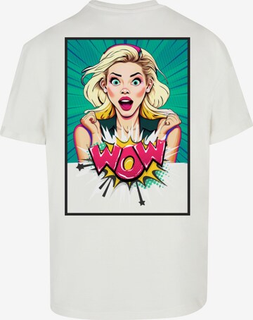 Merchcode Shirt 'Wow Comic' in Wit