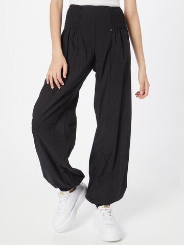 PULZ Jeans Tapered Trousers 'Jill' in Black: front