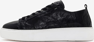 Derimod Platform trainers in Black: front