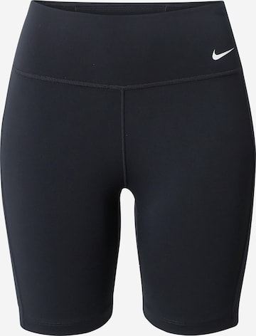 NIKE Skinny Workout Pants 'ONE' in Black: front