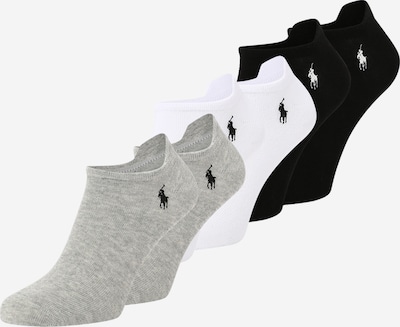 Polo Ralph Lauren Chaussettes en gris chiné / noir / blanc, Vue avec produit