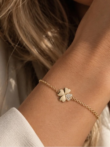 CHIVAL Bracelet 'Hearts Clover' in Gold
