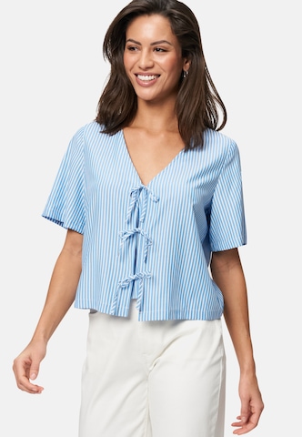 zero Bluse in Blau: Vorderseite