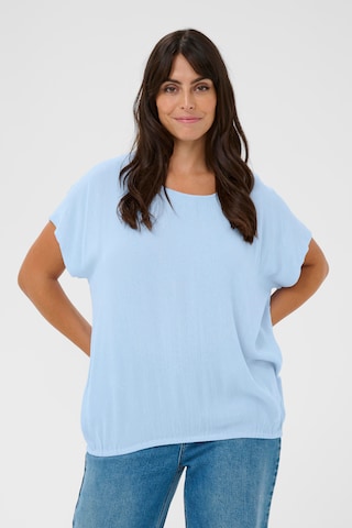 KAFFE CURVE Bluzka 'KCami' w kolorze niebieski: przód