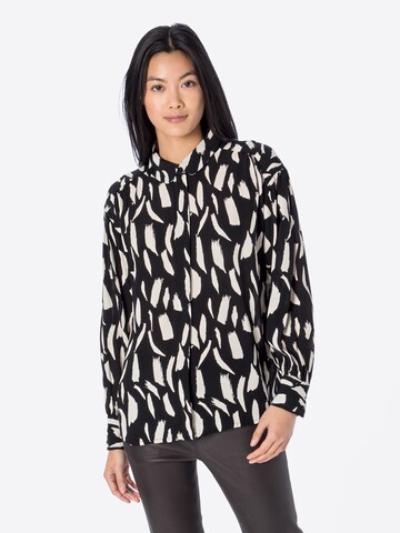 Fransa Blouse 'GETO' in Zwart: voorkant