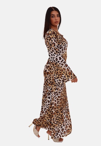 Elara Dress in Brown