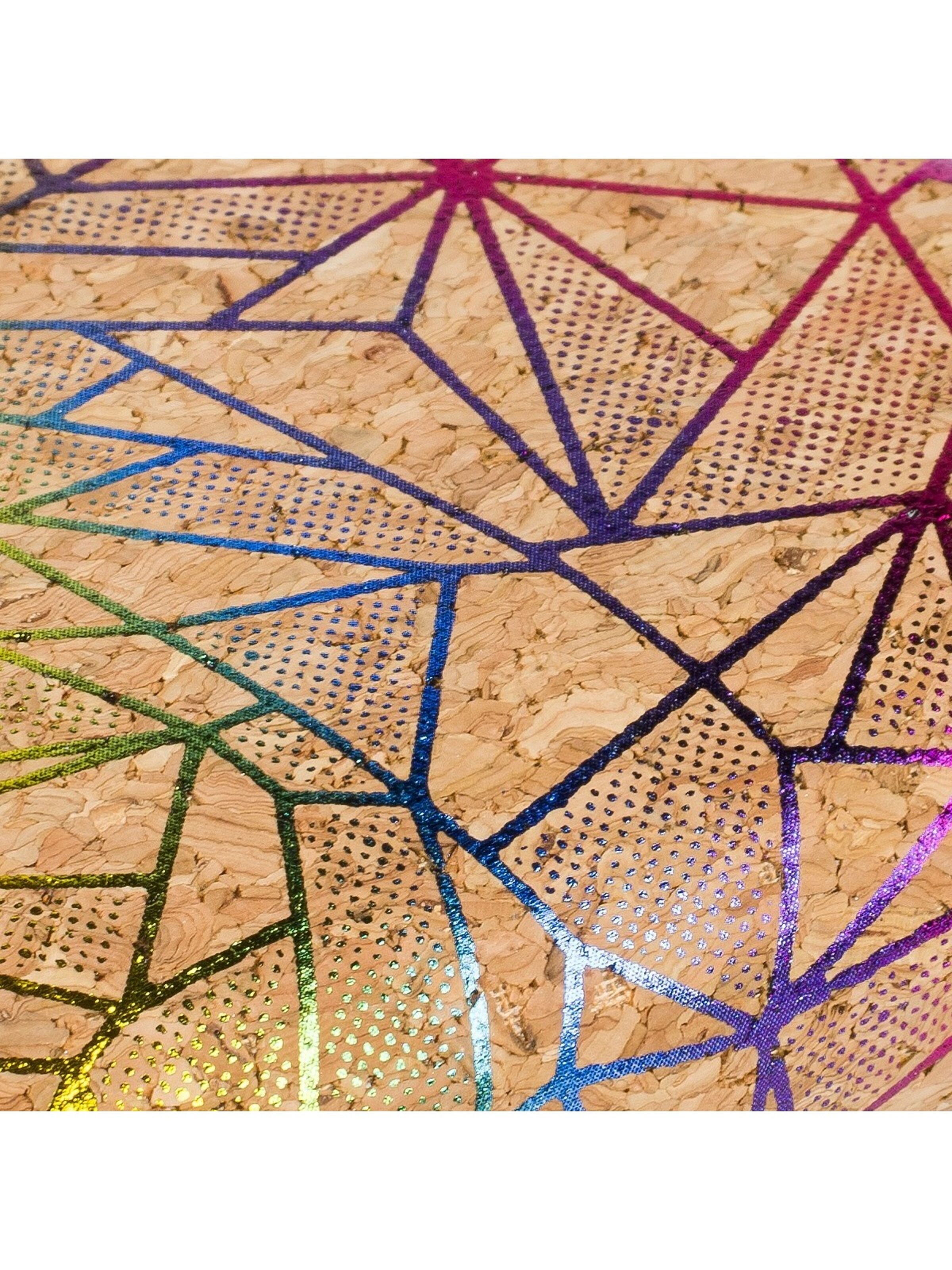 styleBREAKER Portemonnaie 'Kork Geldbörse mit Prisma Muster'‌‌‌‌‌‌‌‌‌‌ in Mischfarben