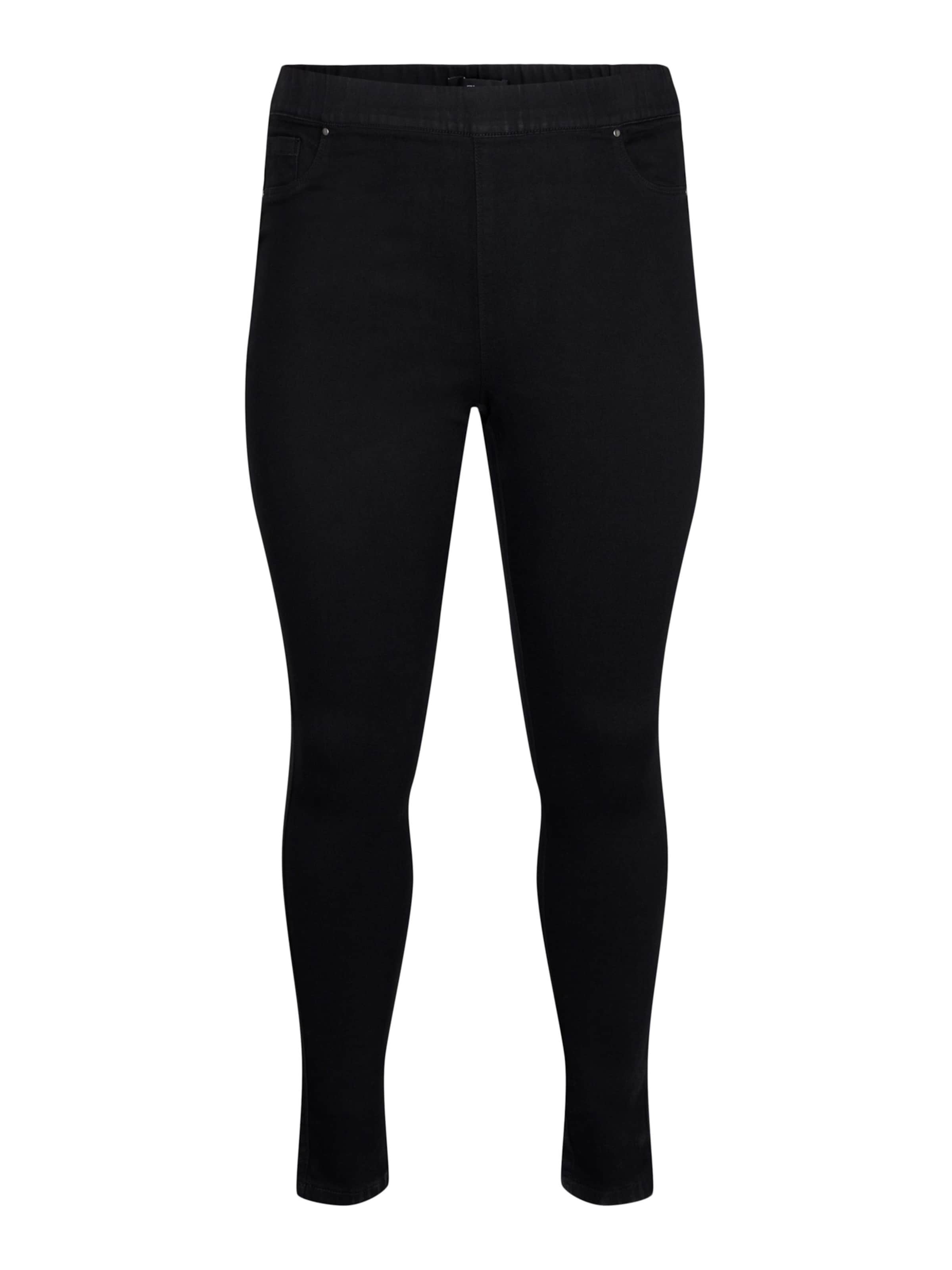 Zizzi Skinny Jeggings 'JTALIA' i sort: forside